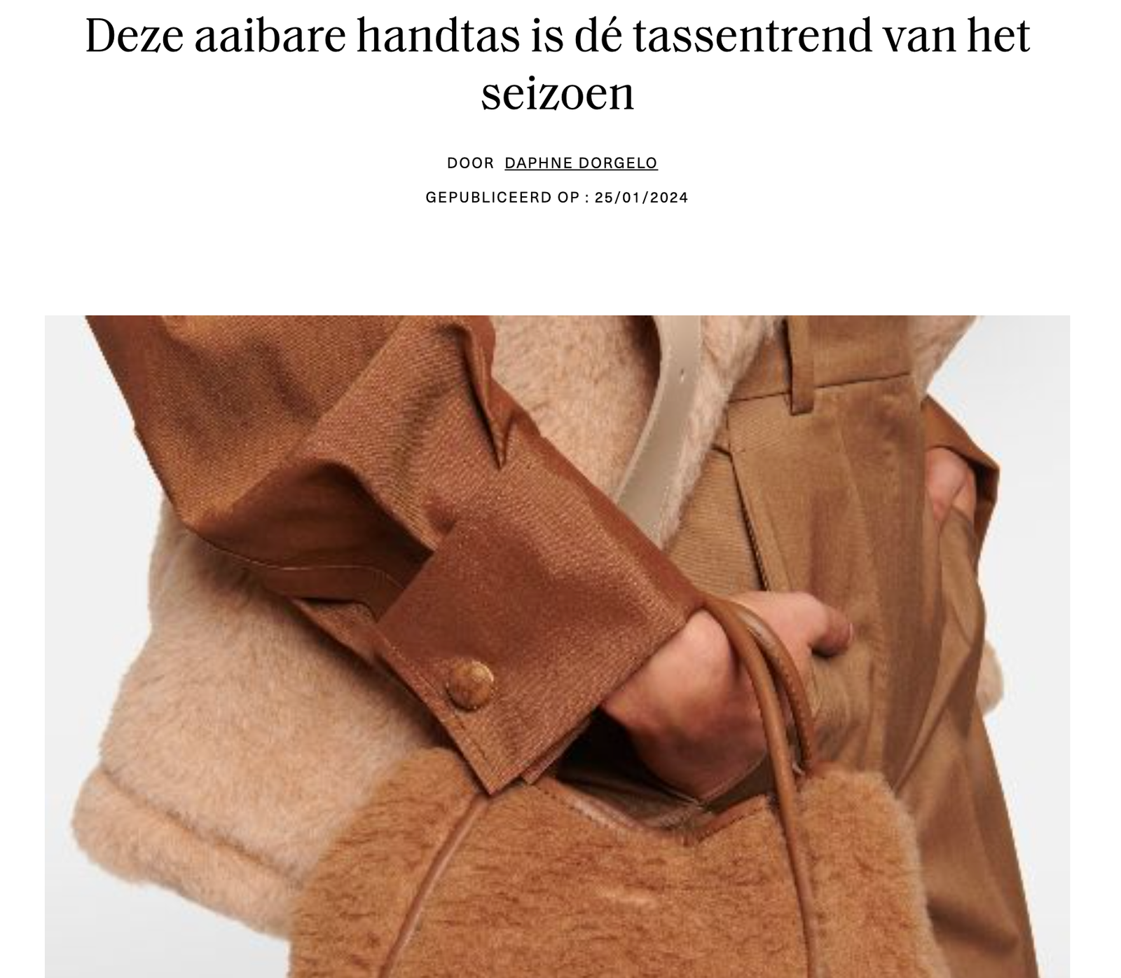 Aaibare Tas Trend - Elle Artikel