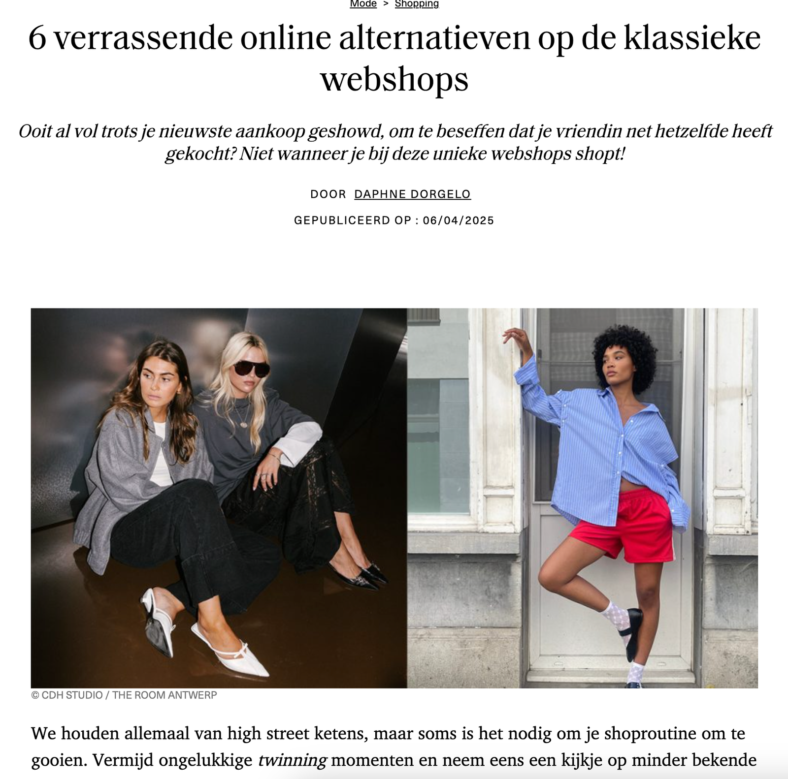 Online Alternatieven - Elle Artikel