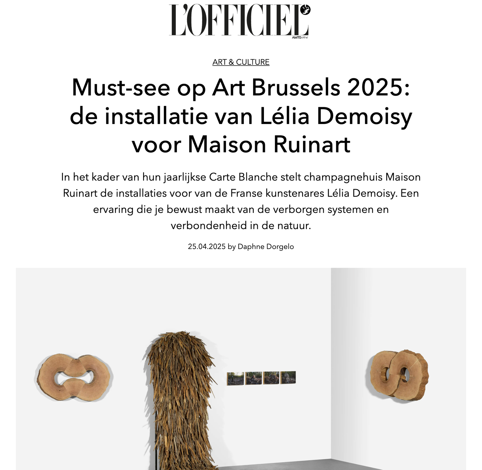 Art Brussels - L'Officiel Artikel